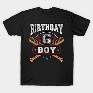 Kids 6 Years Old Boy 6Th Birthday T-Shirt